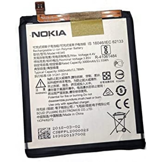 BATTERY NOKIA 6 2018 NK6 2018 HE345 3000MAH ORIGINALS